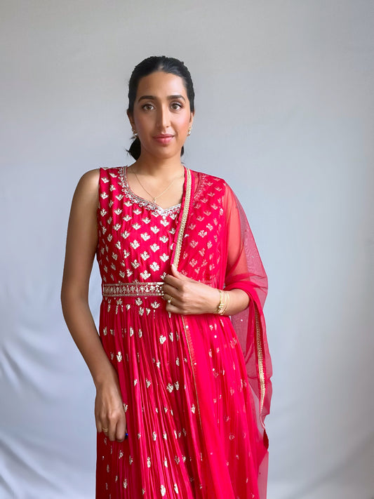 Red Traditional Jumpsuit