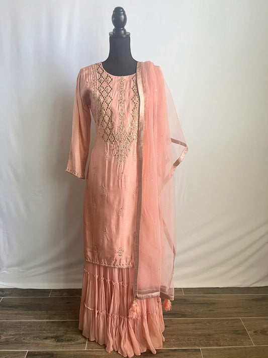 Dusty Rose Frill Garara