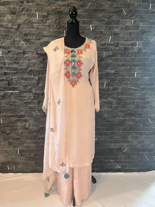 Baby Pink Floral Sharara