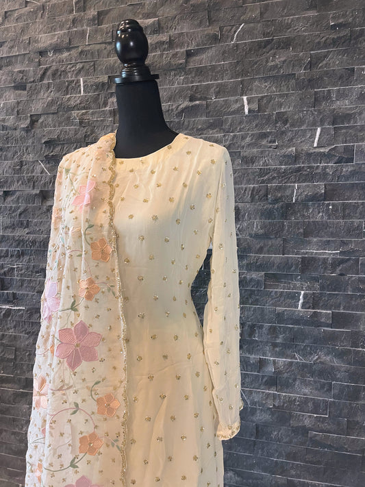 Cream Sequin Sharara