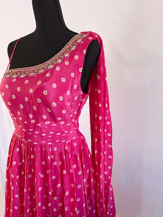 Pink One Shoulder Gown