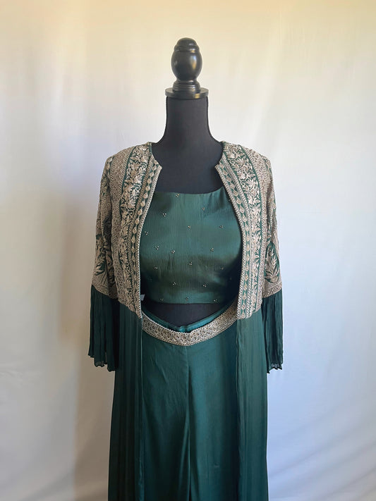 Forest Green Cape Set