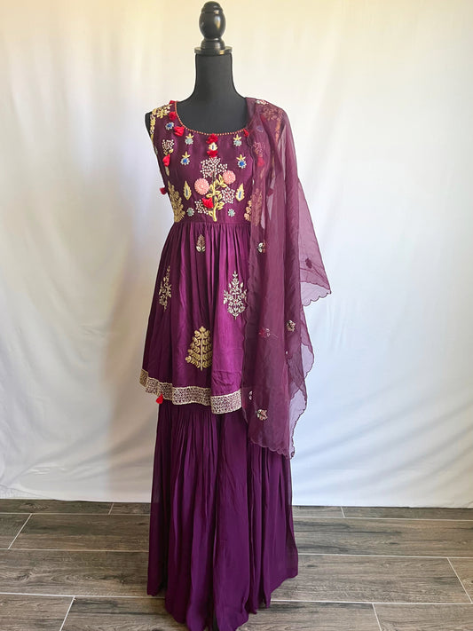 Purple Babydoll Garara