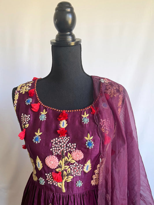 Purple Babydoll Garara