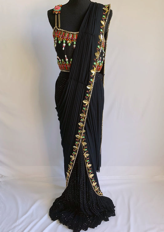 Black Carnival Saree
