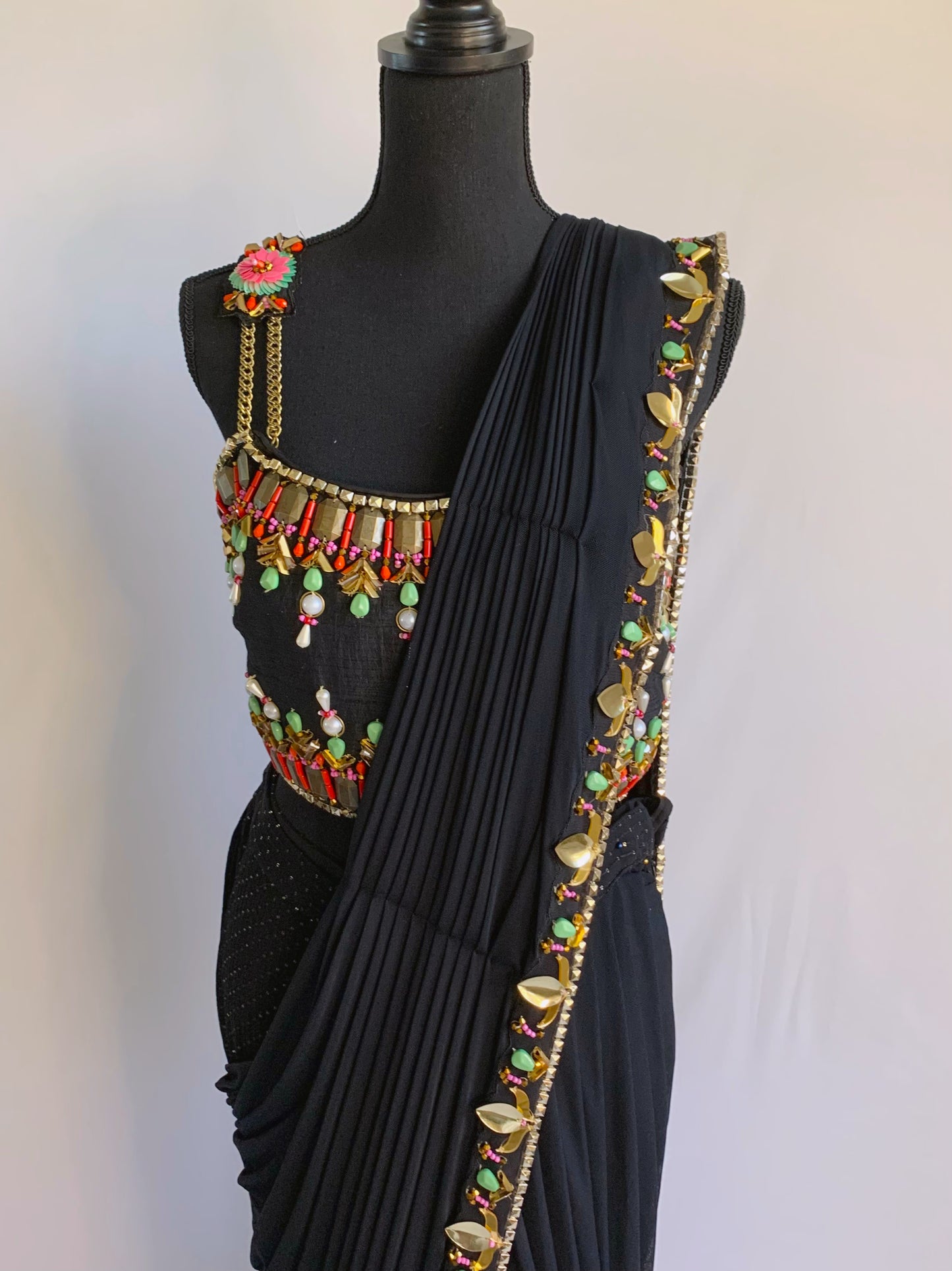 Black Carnival Saree
