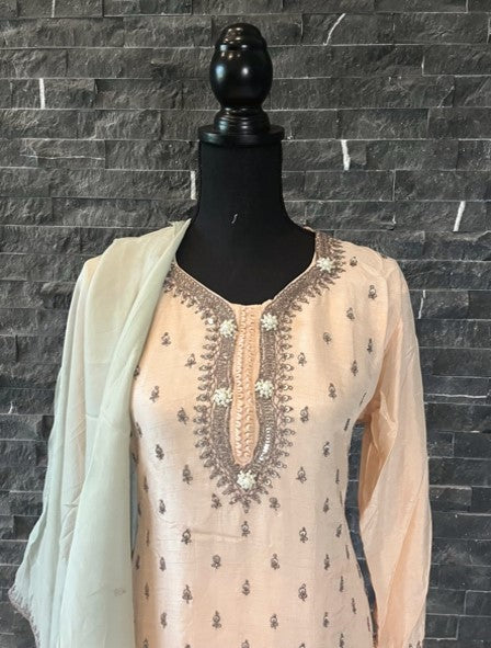 Cloud  Pink  Sharara  Set