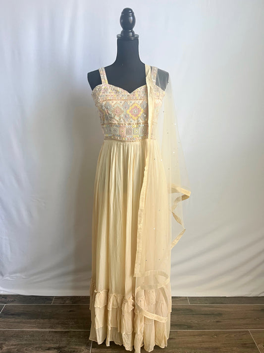 Pastel  Embroidery  Anarkali