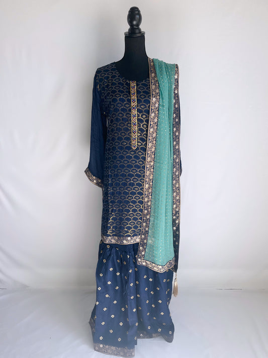 Navy Garara Set