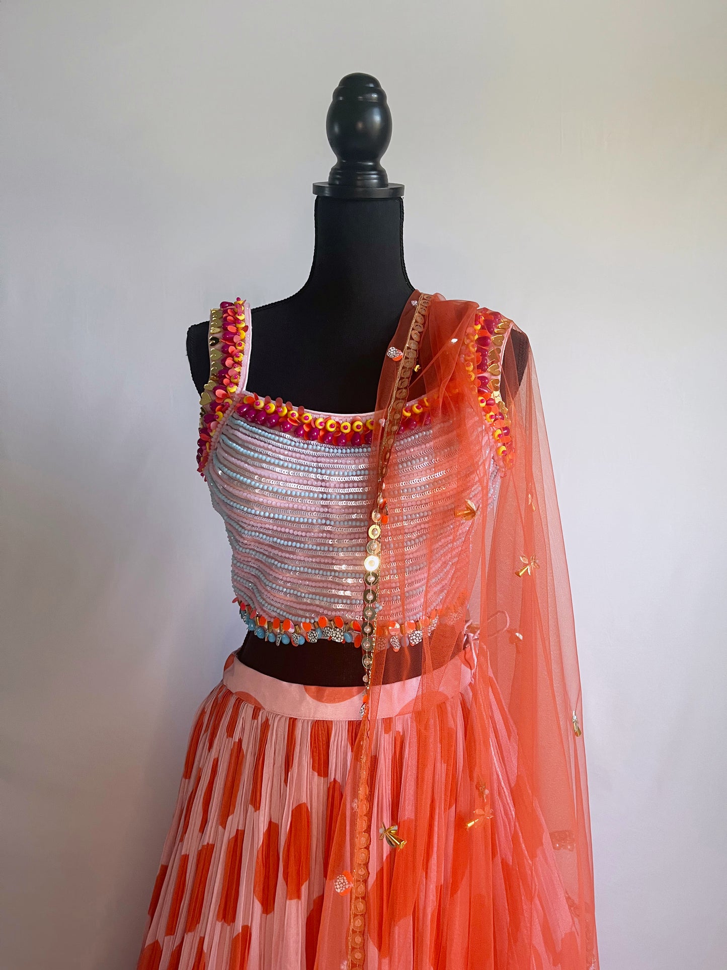 Running  Circles  Lehenga