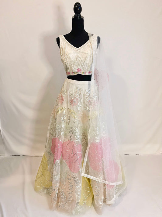 Pastel  Floral  Lehenga