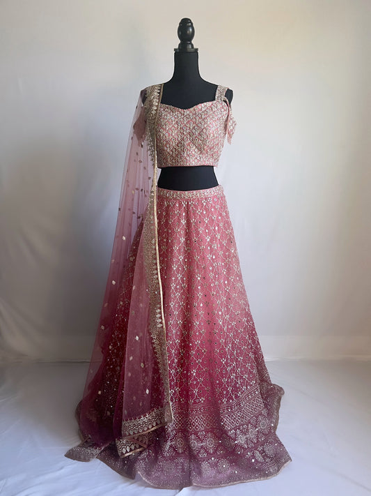 Mauve  Sparkle  Lehenga  Set